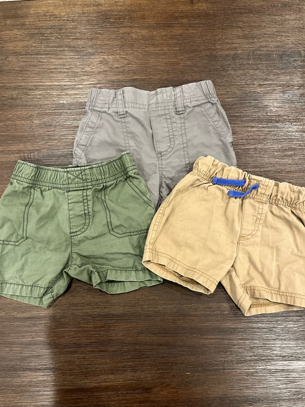 Bundle of 3 | Boys 12M Shorts | Grey, Green, Khaki | Carter’s and Others